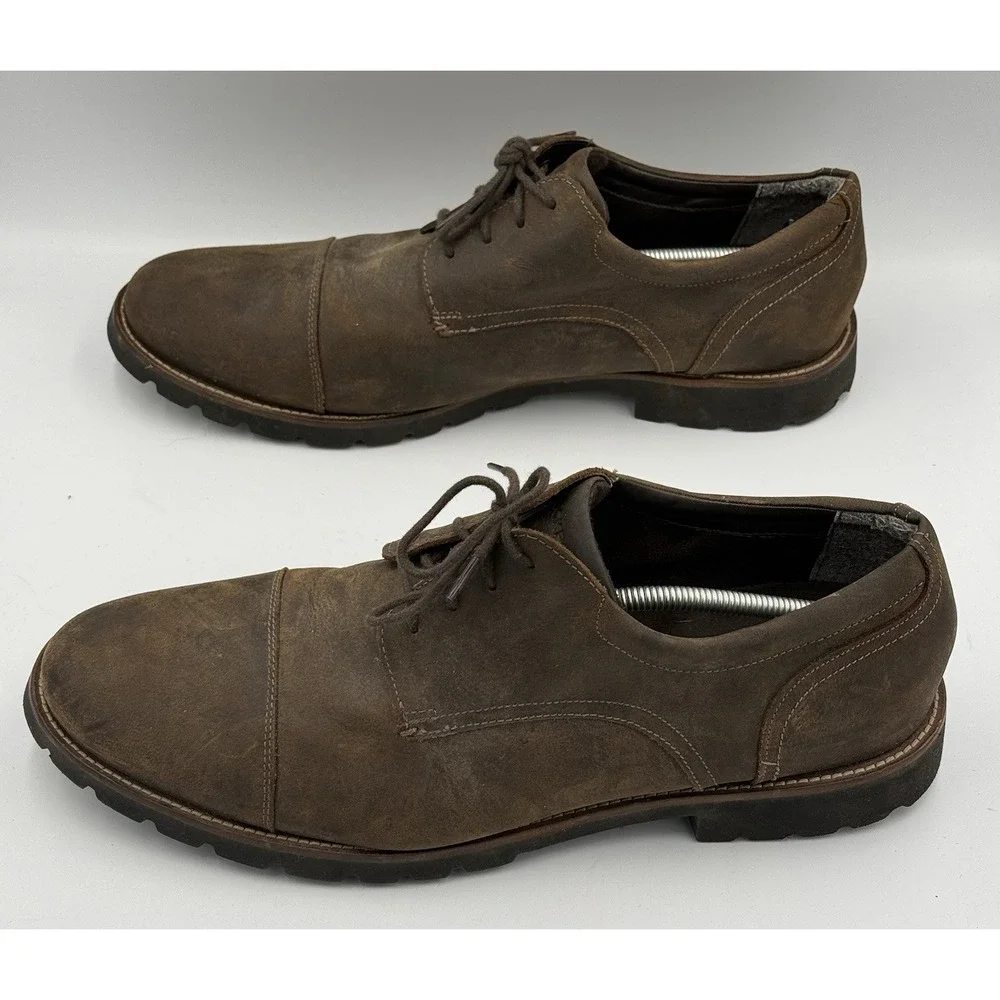 Rockport TruTech Brown Leather Oxford Men's Comfort Casual Shoes Size 14